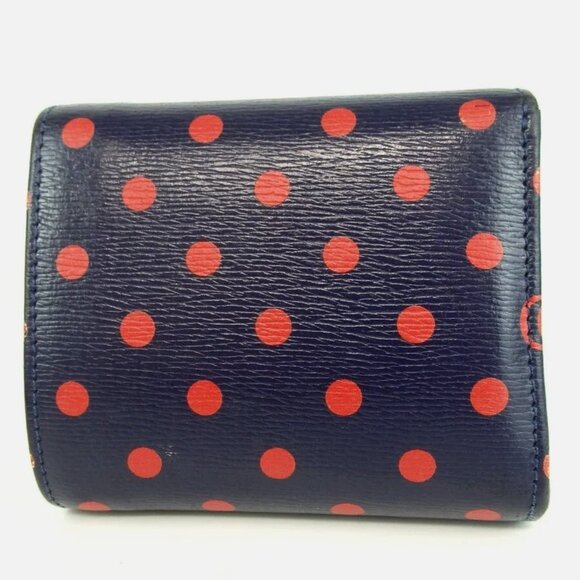 Gucci Blue and Red Polka Dot Wallet - Picture 2 of 11